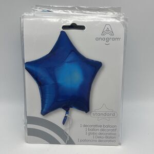 20 anagram Blue Star Foil Balloons, 19” Birthday/Anniversary
